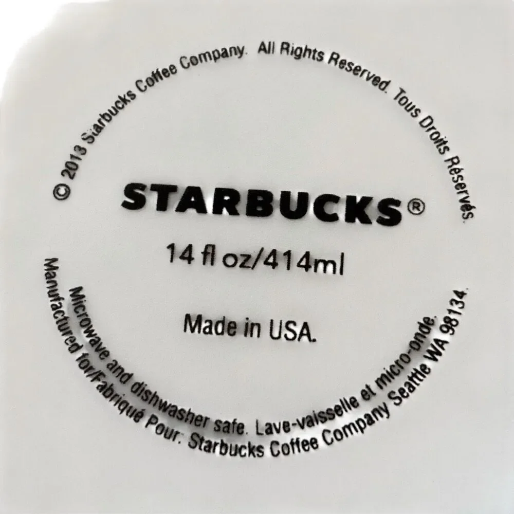 Starbucks 2013 14oz  Limited Edition Heavy Coffee Mug